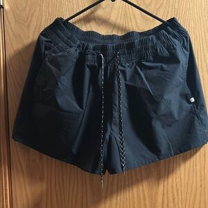 Black Drawstring Shorts by Merika